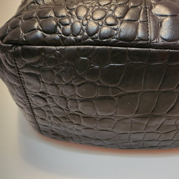 Libeskind Berlin Crocodile Embossed Large Leather Tote Bag - Picture 7 of 9
